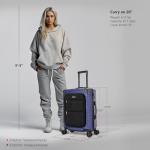 DUKAP TOUR 20 Inch USB Spinner Luggage - Blue