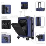DUKAP TOUR 20 Inch USB Spinner Luggage - Blue
