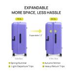 NINETYGO 24-Inch Expandable Checked Luggage - Purple