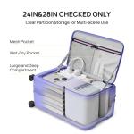 NINETYGO 24-Inch Expandable Checked Luggage - Purple