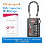 Forge TSA Approved 4-Digit Luggage Locks – Black