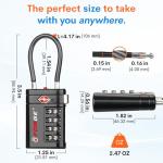 Forge TSA Approved 4-Digit Luggage Locks – Black