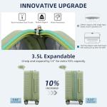 HanTrip 20 Inch Expandable Hard Shell Carry-On Luggage