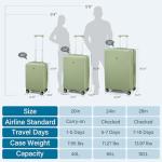 HanTrip 20 Inch Expandable Hard Shell Carry-On Luggage