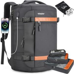 42L Travel Backpack with Packing Cubes & USB Port