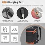 40L Water-Resistant USB Travel Laptop Backpack