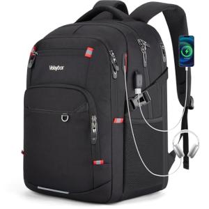 Expandable 40L Anti-theft Laptop Backpack with USB Port