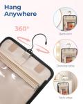 BAGSMART Water-resistant Hanging Toiletry Organizer, Black