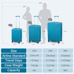HanTrip 20-Inch Hard Shell Carry-On Suitcase