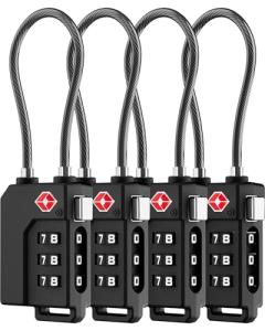 TSA Approved Luggage Locks – 4 Pack