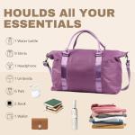 Purple Weekender Duffel Bag for Travel Essentials