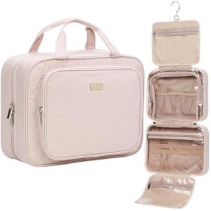 NISHEL Large Pink Travel Toiletry Bag for Women