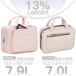 NISHEL Large Pink Travel Toiletry Bag for Women