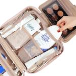 NISHEL Large Pink Travel Toiletry Bag for Women