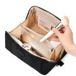NISHEL Lightweight Travel Makeup Bag with Dividers