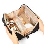 NISHEL Lightweight Travel Makeup Bag with Dividers
