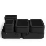 NOBL Jet Black Packing Cubes Set, 6 Pieces