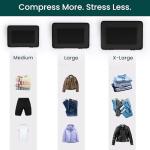 NOBL Jet Black Packing Cubes Set, 6 Pieces