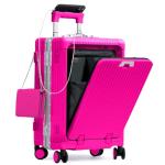 Nobl Zipperless Carry On Luggage - Hot Pink