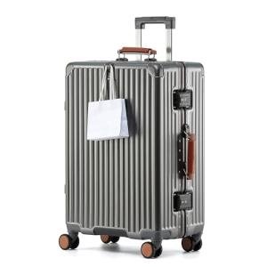 HotWay 24 Inch Grey Hardside Checked Luggage