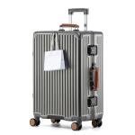 HotWay 24 Inch Grey Hardside Checked Luggage