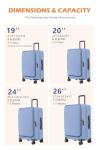 HotWay 20-Inch Expandable Carry-On Luggage with Cup Holder