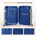 22-Inch Aluminum Carry-On Luggage with Spinner Wheels