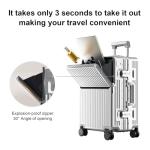 Zipperless 2-Piece Hardshell Luggage Set - Silver