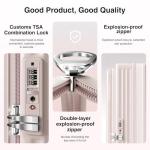 AIWEINY 26-Inch Pink Carry-On Spinner Luggage