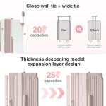 AIWEINY 26-Inch Pink Carry-On Spinner Luggage