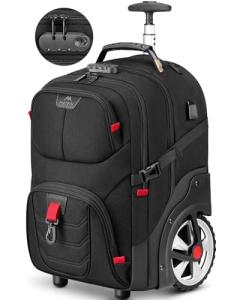MATEIN 17-Inch Rolling Laptop Backpack with Wheels