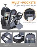 MATEIN Rolling Backpack with Wheels and USB Port