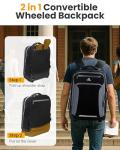 MATEIN Rolling Backpack with Wheels and USB Port