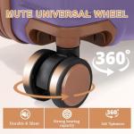 Rosamo 5 piece Luggage Set Expandable Suitcase 22x14x9 Airline Approved Carry on, ABS Hard Case Suitcases with Spinner Wheels, TSA Lock (Purple)