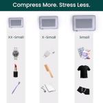 Nobl Travel Compressible Packing Cubes Set, 6 Pieces Travel Packing Organizers, Compression Luggage Cubes for Suitcases & Carry On, Space Saving (XXS, XS, S, M, L, XL) - Cloud