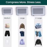 Nobl Travel Compressible Packing Cubes Set, 6 Pieces Travel Packing Organizers, Compression Luggage Cubes for Suitcases & Carry On, Space Saving (XXS, XS, S, M, L, XL) - Cloud