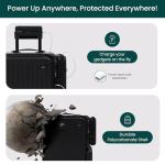 NOBL Duo Carry Carry-On Luggage with Detachable Side Bag, 22.1x14.6x10.5 Airline Approved, Noble Zipperless PC Hard Shell Suitcase & Crossbody, 360° Spinner Wheels, TSA Locks, USB Port - Jet Black