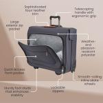 Ricardo Beverly Hills Montecito 2.0 Softside Wheeled Rolling Garment Bag for Travel, Men and Women, Built-in Suit Compartment, 23-inch Wide, Grey