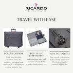 Ricardo Beverly Hills Montecito 2.0 Softside Wheeled Rolling Garment Bag for Travel, Men and Women, Built-in Suit Compartment, 23-inch Wide, Grey