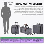 Ricardo Beverly Hills Montecito 2.0 Softside Wheeled Rolling Garment Bag for Travel, Men and Women, Built-in Suit Compartment, 23-inch Wide, Grey