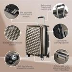 Ricardo Beverly Hills Melrose Hardside Expandable Luggage with Lightweight Construction for Smooth Traveling, Stylish, Durable, and Spacious, Men and Women, Bronze, Check-In Medium 25-Inch