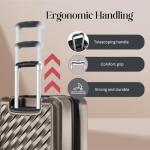 Ricardo Beverly Hills Melrose Hardside Expandable Luggage with Lightweight Construction for Smooth Traveling, Stylish, Durable, and Spacious, Men and Women, Bronze, Check-In Medium 25-Inch