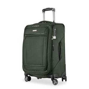 Ricardo Beverly Hills Avalon Softside Carry-On Luggage Made with Sustainable 100% Recycled PET (rPET), Lightweight, Eco-Friendly Travel, Expandable, Dual Spinner Wheels, Juniper Green, 20-inch