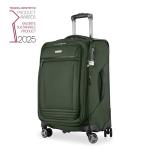Ricardo Beverly Hills Avalon Softside Carry-On Luggage Made with Sustainable 100% Recycled PET (rPET), Lightweight, Eco-Friendly Travel, Expandable, Dual Spinner Wheels, Juniper Green, 20-inch