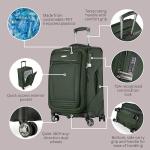 Ricardo Beverly Hills Avalon Softside Carry-On Luggage Made with Sustainable 100% Recycled PET (rPET), Lightweight, Eco-Friendly Travel, Expandable, Dual Spinner Wheels, Juniper Green, 20-inch