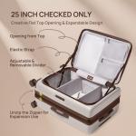 NINETYGO 25-Inch Expandable Checked Luggage with Cup Holder