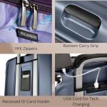 Ricardo Beverly Hills Rodeo Drive 2.0 Hardside 4 Wheel Spinner, TSA Lock, Lightweight Suitcase, Unisex, Stylish, Arctic Blue, 21-Inch Carry-On