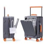 ROPPLus Zipperless 25-Inch Rolling Suitcase with USB Ports