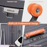 ROPPLus Zipperless 25-Inch Rolling Suitcase with USB Ports