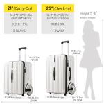 ROPPLUS 80L Hard Shell Suitcase with TSA Lock
